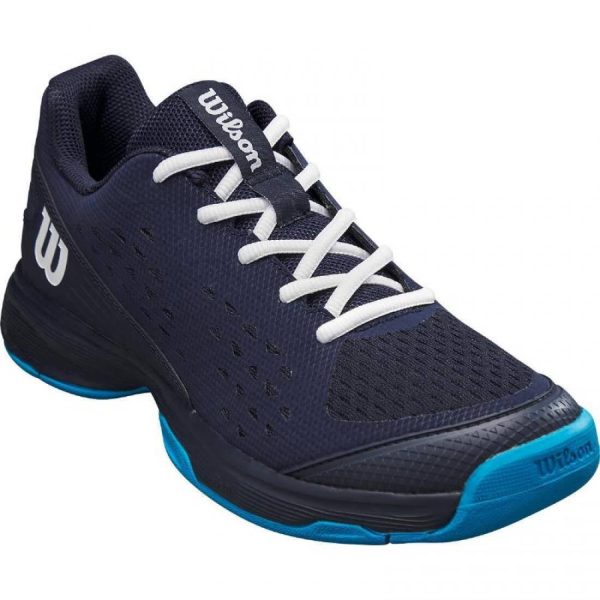 ⁦Wilson Rush Pro Navy Blue White Junior shoes⁩ - الصورة ⁦2⁩