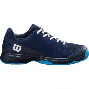 Wilson Rush Pro Navy Blue White Junior shoes