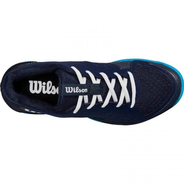⁦Wilson Rush Pro Navy Blue White Junior shoes⁩ - الصورة ⁦5⁩