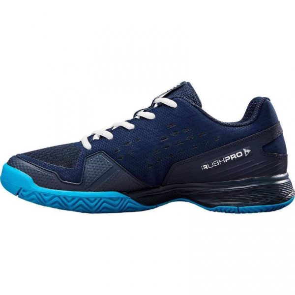 ⁦Wilson Rush Pro Navy Blue White Junior shoes⁩ - الصورة ⁦4⁩