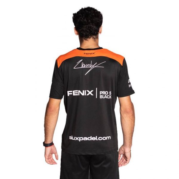 ⁦Siux Leo Augsburger Fenix Official Black Orange T-Shirt⁩ - الصورة ⁦2⁩