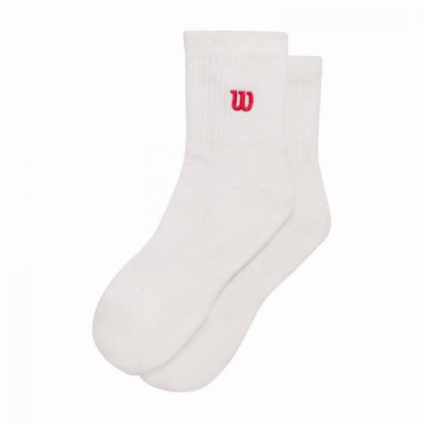 WILSON QUARTER Top white red SOCKS  3 PAIRS